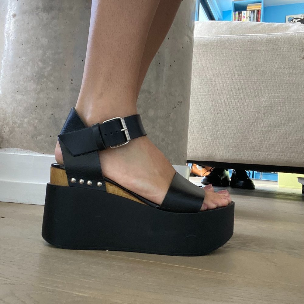 Platform Leather Sandals